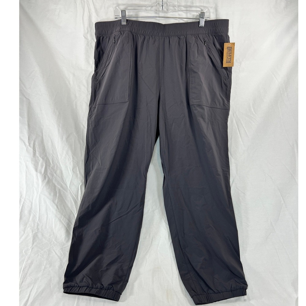 Duluth Trading Co Womens XXL Gray Nylon Spandex Jogger Pants Elastic Waist NWT